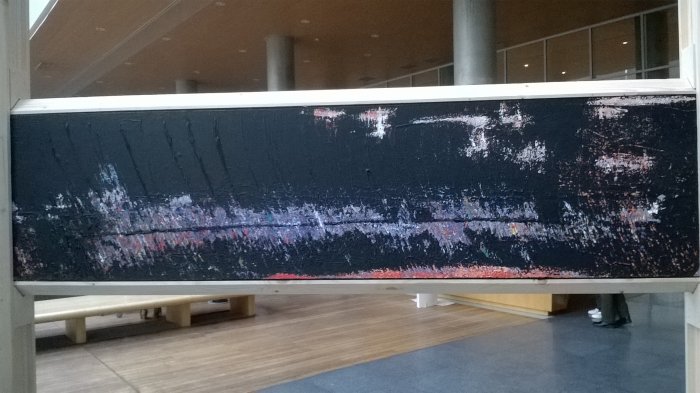 Carré Public, 2013, acrylique sur toile, 160 x 40 cm.