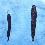 Puiser le Bleu 23, 2025, acrylique, 50 x 50 cm.