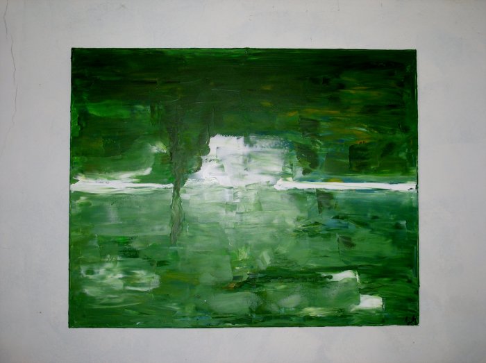 Sans titre, 2007, acrylique sur toile, 100 x 80 cm.