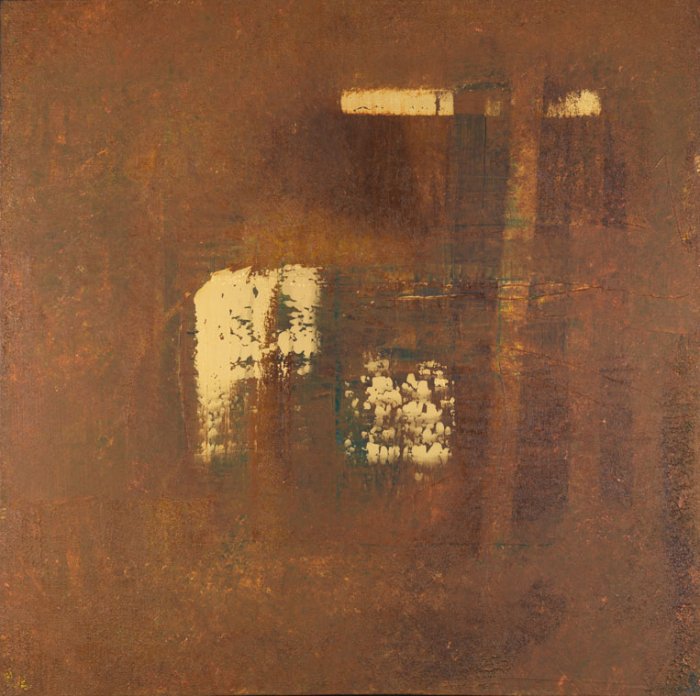 Gold, 2013, technique mixte sur toile, 110 x 110 cm.
