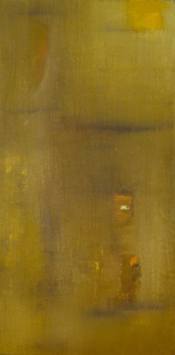 Le grand jaune, 2012, acrylique sur toile, 97 x 195 cm.