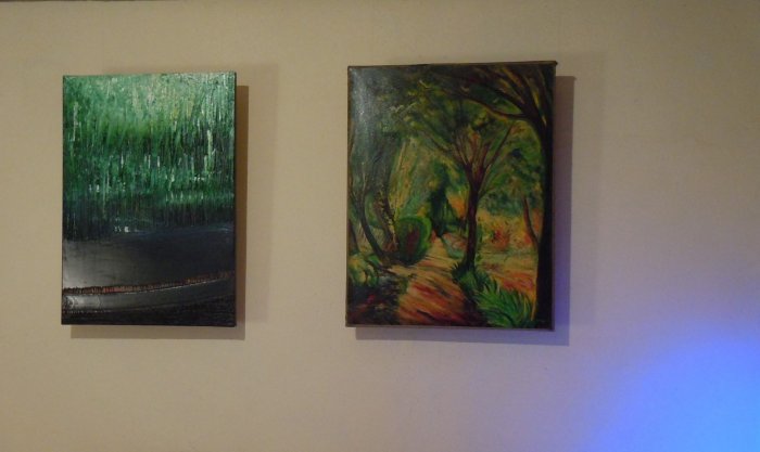 Celle de gauche. Labours à l'huile VI, 2015, huile sur toile, 50 x 65 cm.