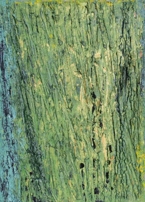 Fôret sacrilége 31,  2026, huile 45 x 32 cm.
